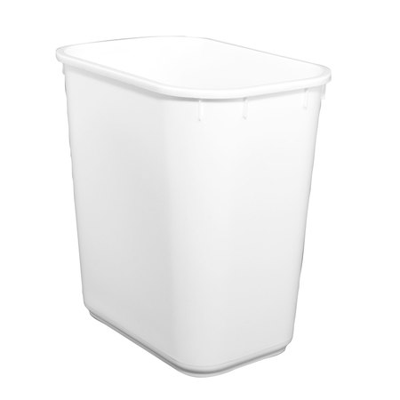 13 Qt Rectangular Trash Can, White